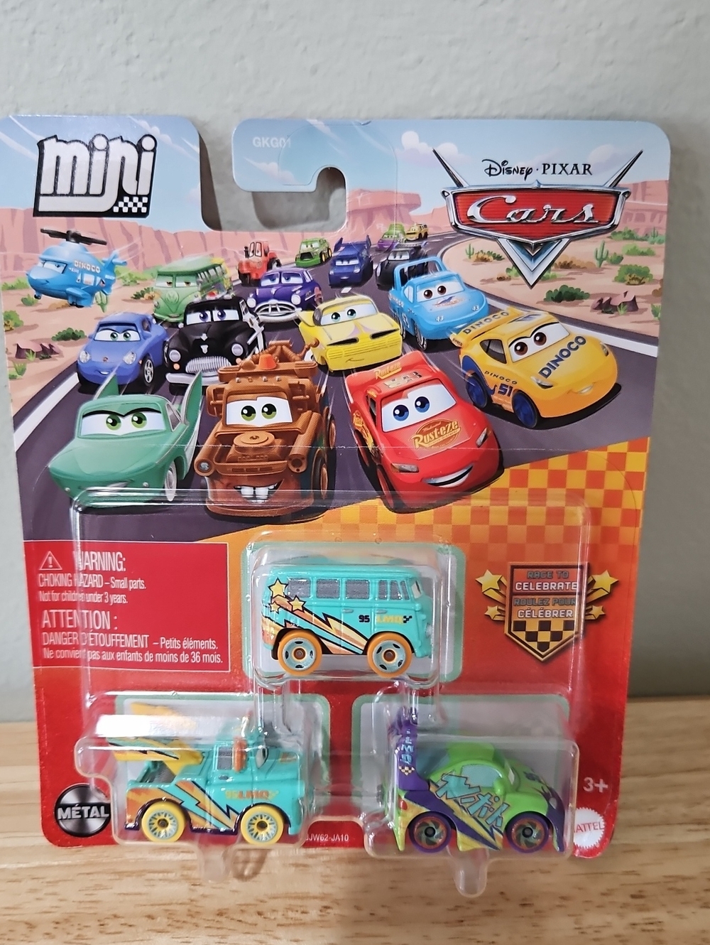 Disney Pixar Cars Race to Celebrate Mini Racers Fillmore Mater Wingo NIP